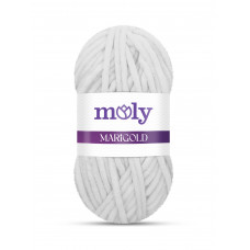 Moly Marigold Kadife İp Beyaz Renk NO:41