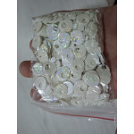 Beyaz  Renk Pul 10 mm 40 Gram