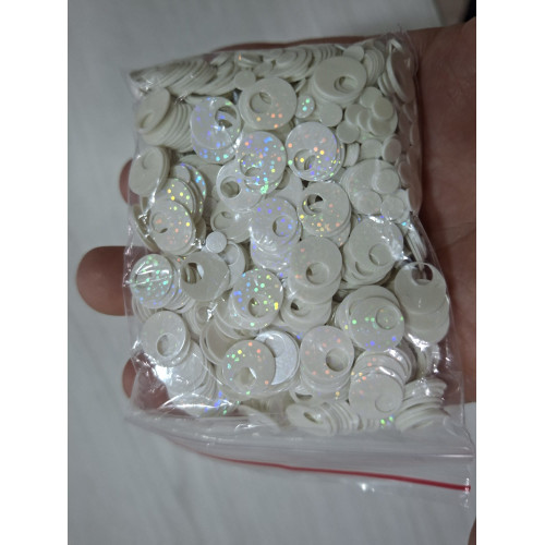 Beyaz  Renk Pul 10 mm 40 Gram