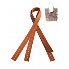 Gerçek Deri Nez Sap 63x2 cm Açık Taba Turuncu