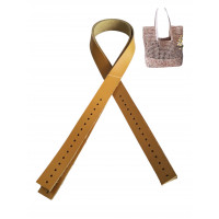 Gerçek Deri Nez Sap 63x2 cm Hardal Sarı Renk