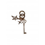 Anahtarlı Metal Sarkaç Süs  Gold Renk 