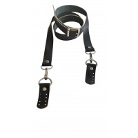 Gerçek Deri Ayarlı Sap Siyah Renk Gümüş Metal 2.3x130 