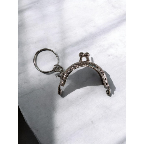 5 cm Anahtarlıklı Cüzdan Klipsi Gümüş Metal