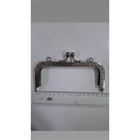  Dikdörtgen Çanta Klipsi 15 cm Gümüş Renk Metal