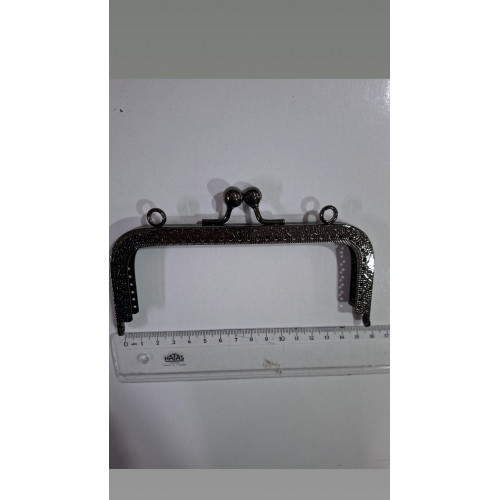  Dikdörtgen Çanta Klipsi 15 cm Antrasit Renk 