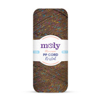 Moly PP Kristal Simli Polyester İp Kahve Renk No:1205 Moly PP Kristal Simli Polyester İp Kahve Renk No:1205