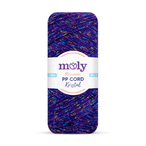 Moly PP Kristal Simli Polyester İp Mor Renk No:1160