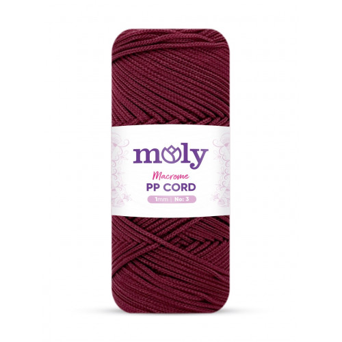 Moly PP Cord Macrome No3 Kod:115 Bordo