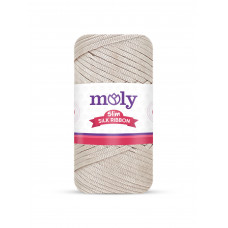 Moly Slim Silk Ribbon Açık Bej No:30