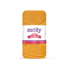 Moly Slim Silk Ribbon Sarı Gold No:49