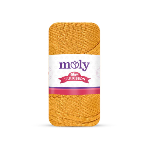 Moly Slim Silk Ribbon Sarı Gold No:49