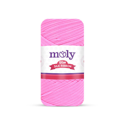 Moly Slim Silk Ribbon Pembe No:74