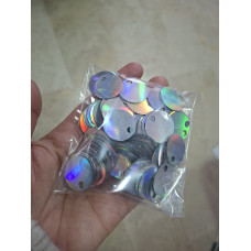 Gümüş Gökkuşağı  Renk Pul 20mm 40 Gram