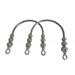 Sarımlı Gümüş Metal Çanta Sapı Çift  