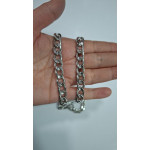 100 cm Yassı Zincir Gümüş