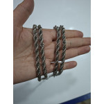 120 cm Burgu Zincir Gümüş